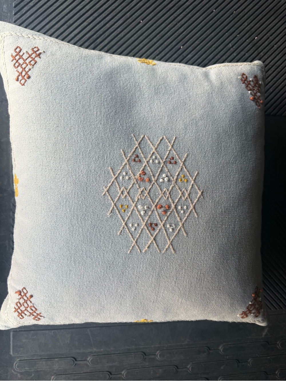 Set of 2 Embroidered Decorative Throw Pillows